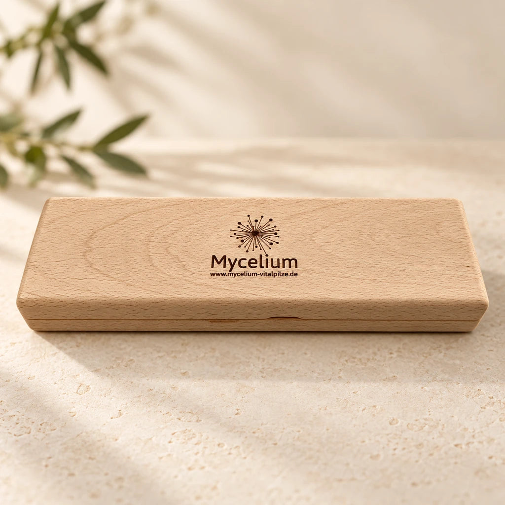 Pillendose aus Buchenholz